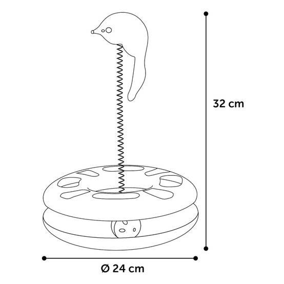 Jouet Laetitia bleu cercle ø24 cm pour chats - Image 2