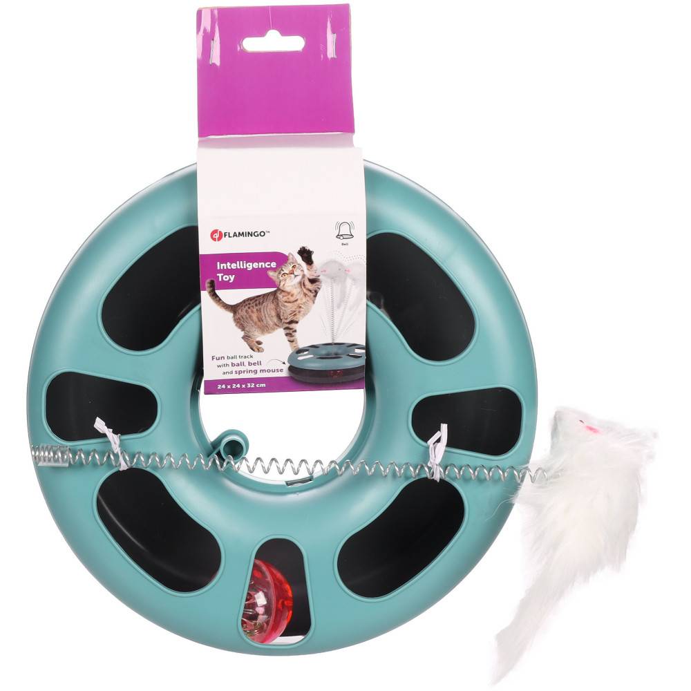 Jouet Laetitia bleu cercle ø24 cm pour chats - Imagen 3