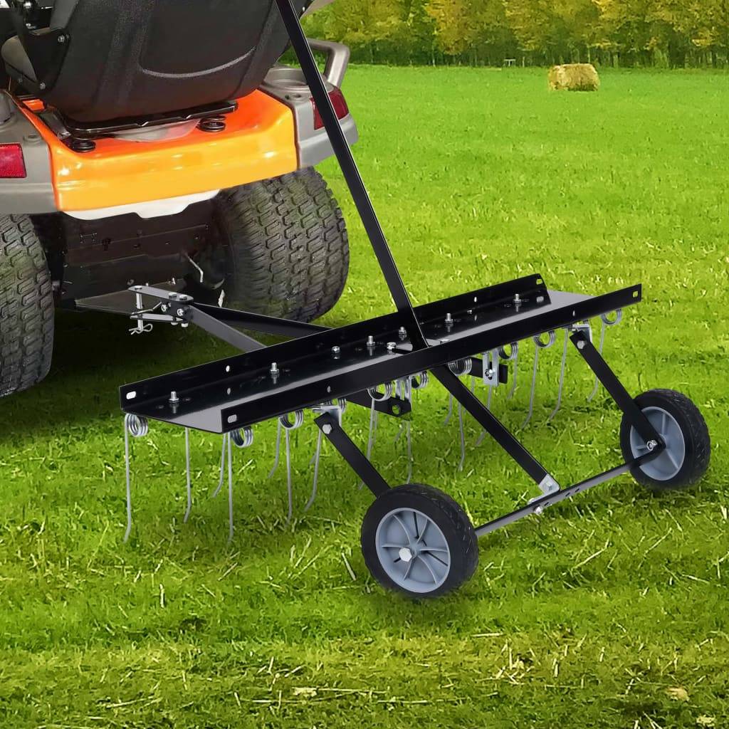 Scarificateur pour tondeuse autoportée acier noir 102 x 85 x 37 cm - PANGIVO