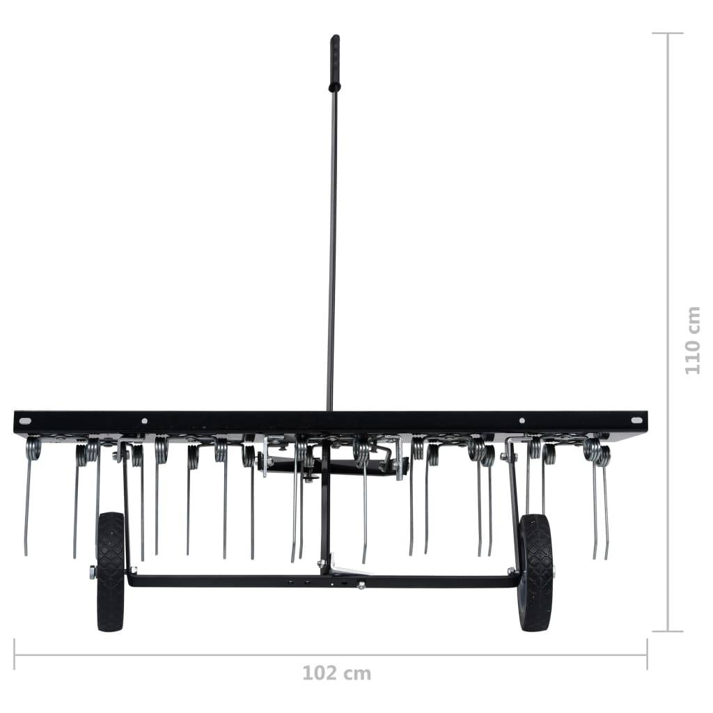 PANGIVO - Scarificateur pour tondeuse autoportée acier noir 102 x 85 x 37 cm - PANGIVO - Image 9