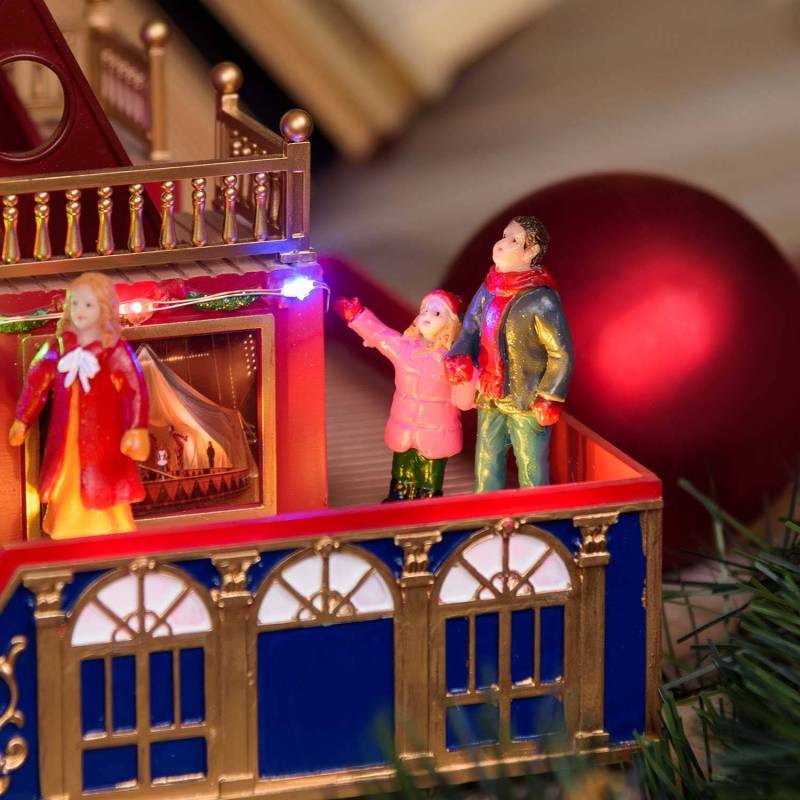 Lotti - Village de Noël Grande Roue Panoramique H48cm avec mouvement en Rotation à LED Musique H48 Lotti - Imagen 7