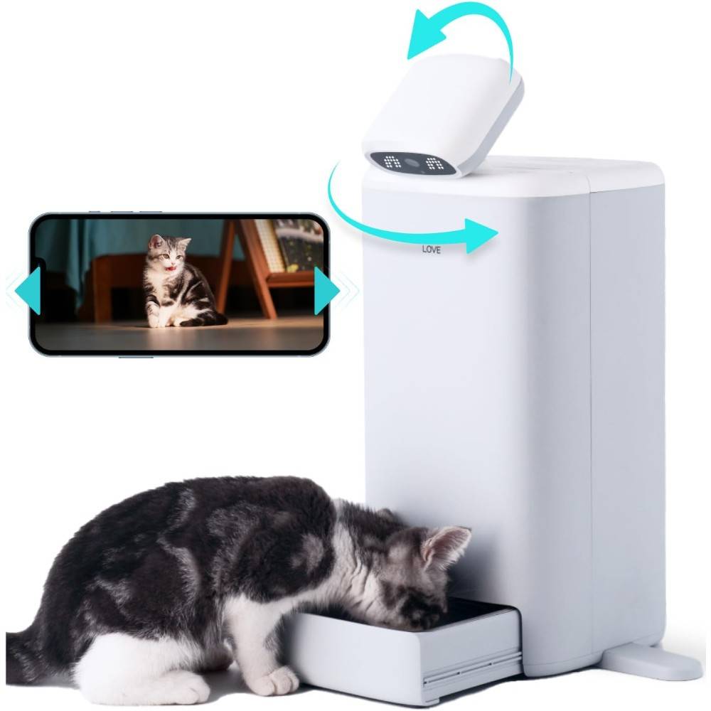 Hholove - HHO LOVE - Distributeur de croquettes automatique connecté pour chats - Imagen 2