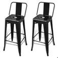 0 - Tabourets de bar Baakel (lot de 2)