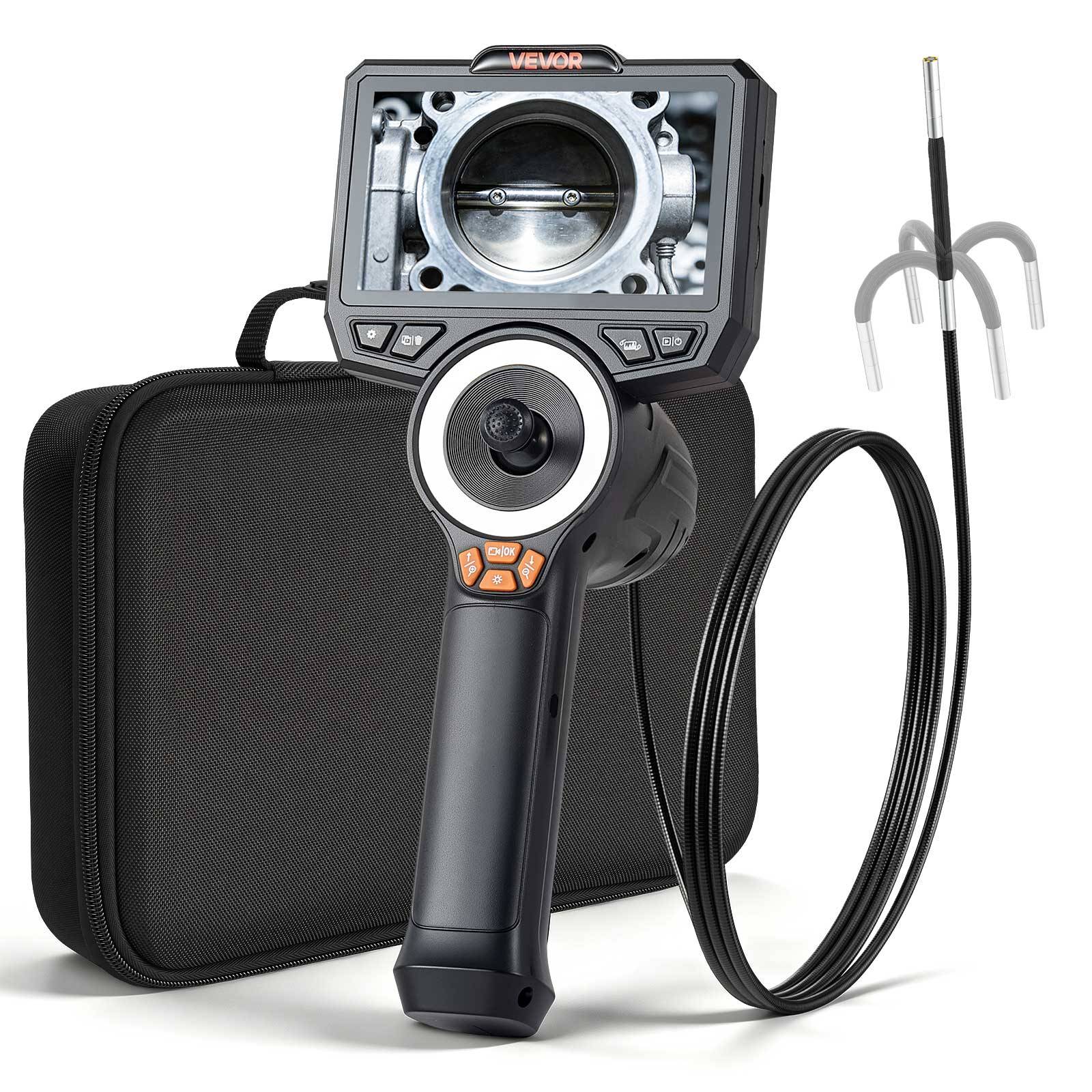 VEVOR Caméra Endoscopique Endoscope 360° 4 Voies Sonde 3,9 mm IPS HD 4 ...