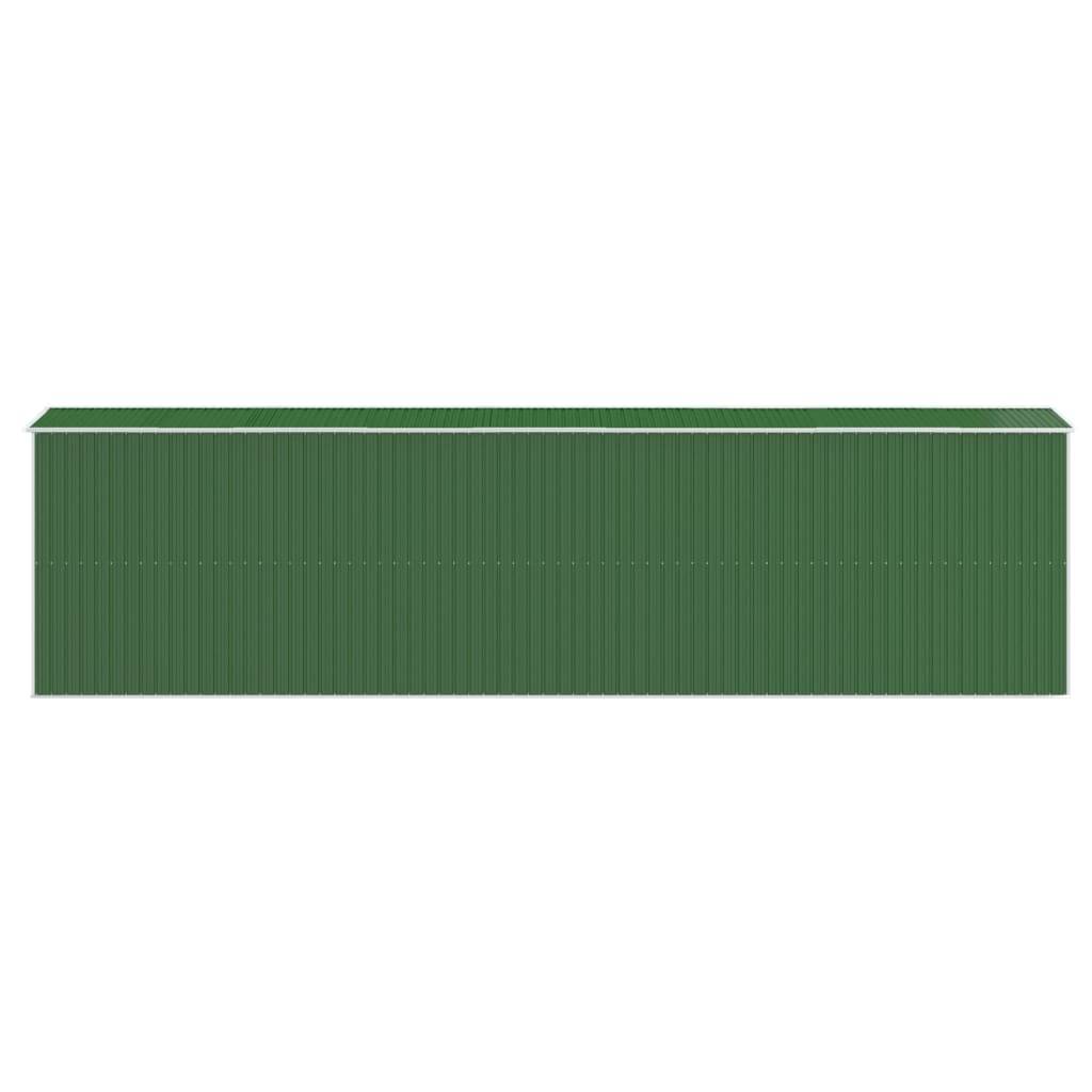 PANGIVO - Abri de jardin avec double porte coulissante - Acier galvanisé - Vert 192x772x223 cm - Surface au sol 14,82m² - PANGIVO - Image 6