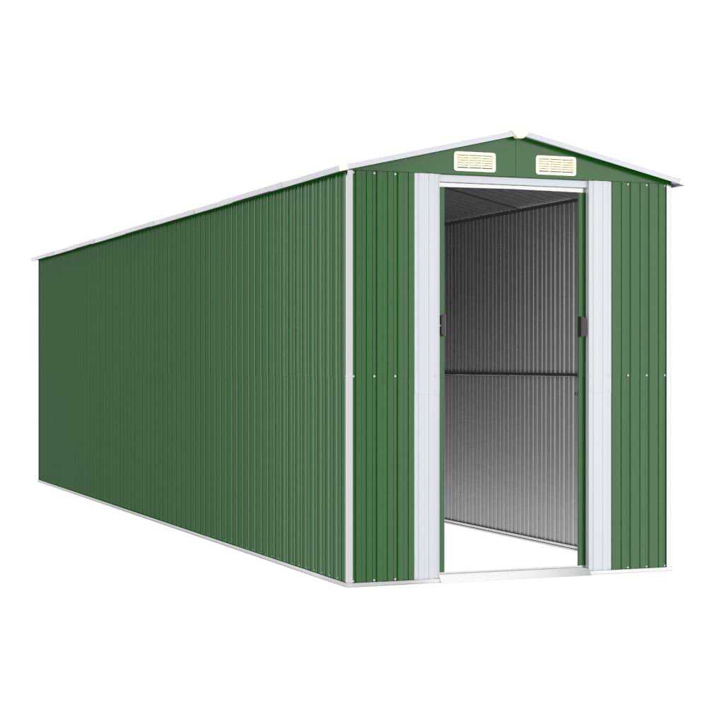 PANGIVO - Abri de jardin avec double porte coulissante - Acier galvanisé - Vert 192x772x223 cm - Surface au sol 14,82m² - PANGIVO - Image 3
