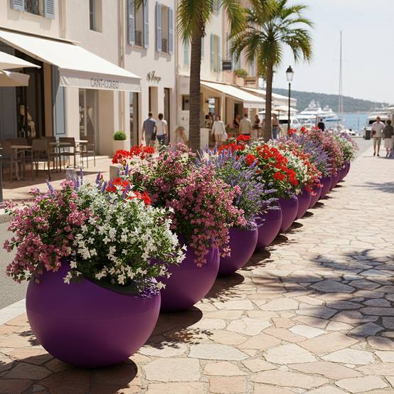Pot de fleurs dolce vita 300l - plast'up rotomoulage - Image 2