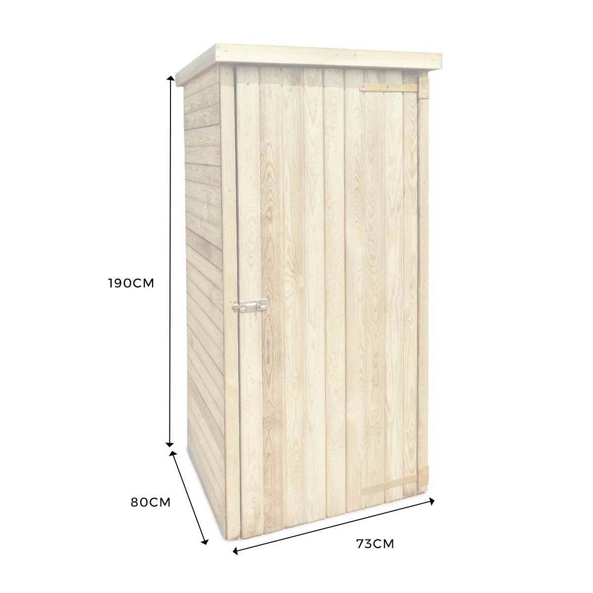 Armoire de rangement en bois Lima 0.6 m² - Cémonjardin - Imagen 4