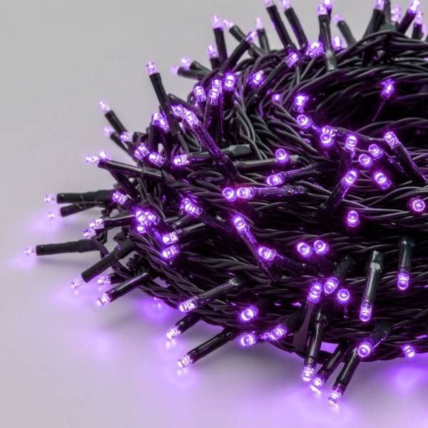 Lotti - Guirlande lumineuse violette 25 mètres 360 mini LED câble vert 8 modes d'animations Lotti - Imagen 4