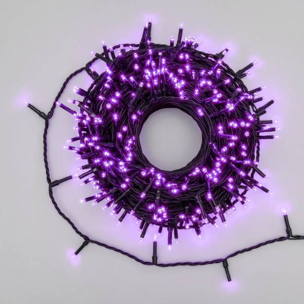 Lotti - Guirlande lumineuse violette 25 mètres 360 mini LED câble vert 8 modes d'animations Lotti - Imagen 1