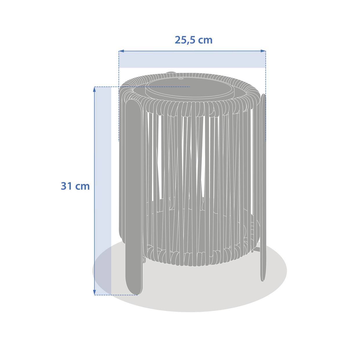 Hesperide - Lampe Liny solaire gris H22cm - Hespéride - Image 8