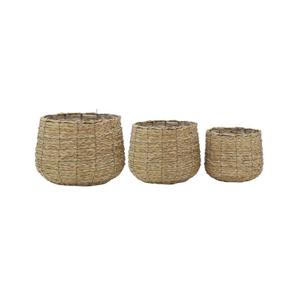Aubry Gaspard - Cache-pots en jonc tissé (lot de 3) - Imagen 2