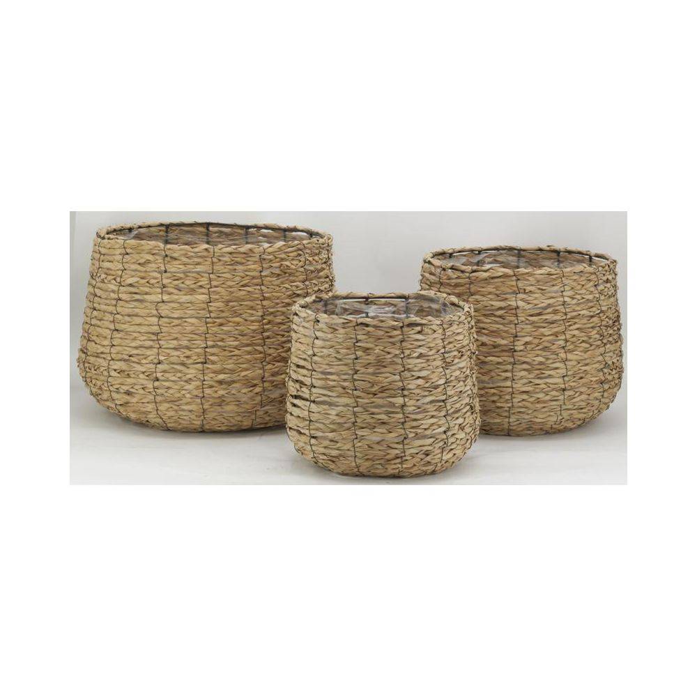 Aubry Gaspard - Cache-pots en jonc tissé (lot de 3) - Imagen 4
