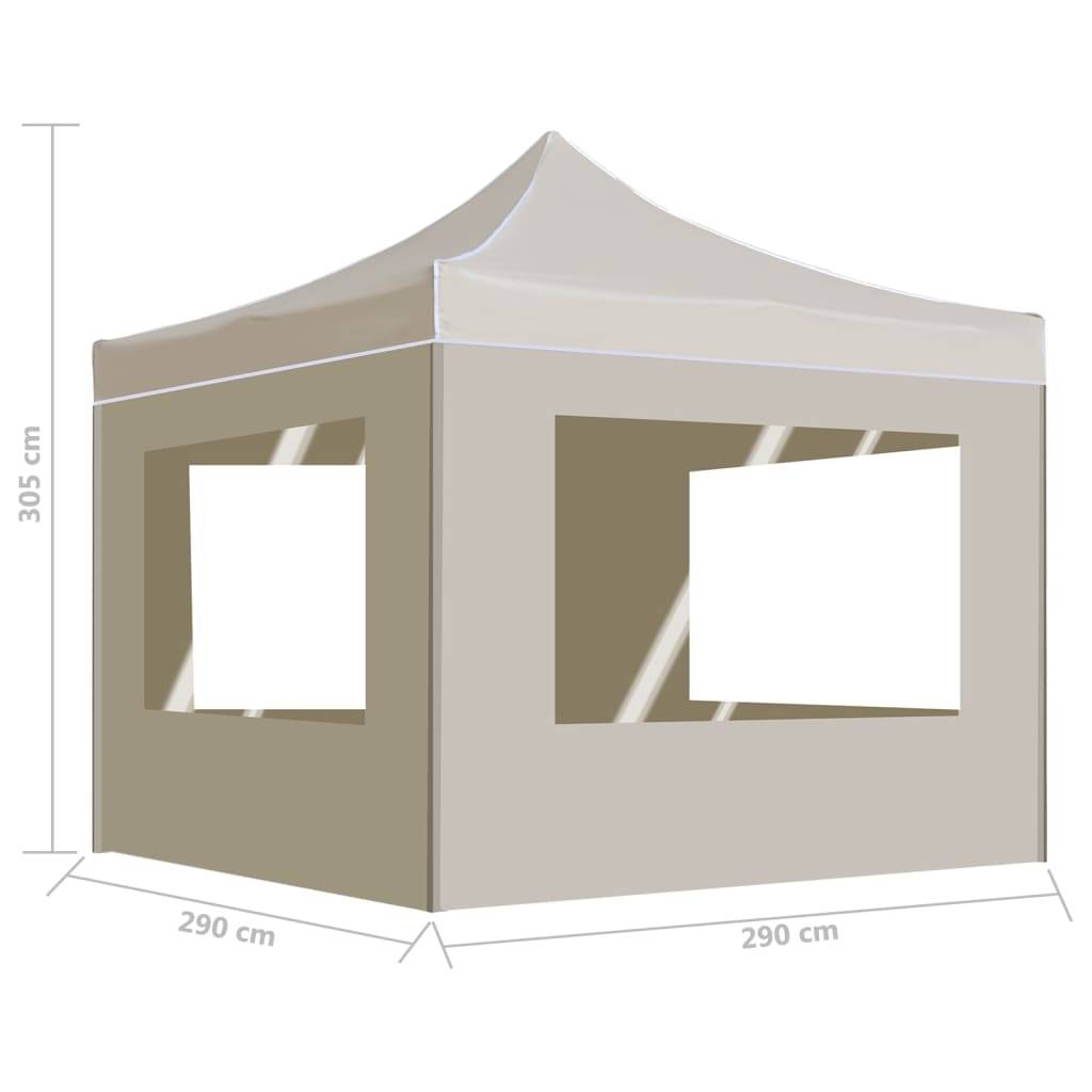 ComfortXL - Tente Pliante Pro Aluminium avec Parois et Fenêtres PVC pour Réception Crème 3x3 m – ComfortXL Outdoor Living - Image 9