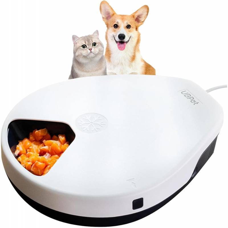 UBPet Distributeur de nourriture humide pour chats - Avec réfrigération - 5 repas - Image 1