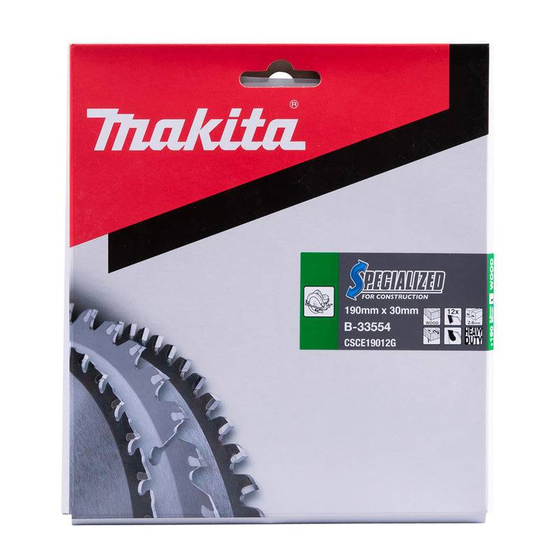 Makita - Lames carbure "Specialized" construction (FERMACELL ®), pour scies circulaires MAKITA - taille Ø 190 mm x 12 Dents - MAKITA ACCESSOIRES - Imagen 1