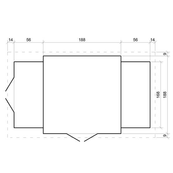 Timbela - Abri de jardin en bois et range bûches extérieur I206xL328xH218 cm / 3,53+0,97+0,97 m² - 19 mm d’épaisseur - Timbela M389F - Image 6