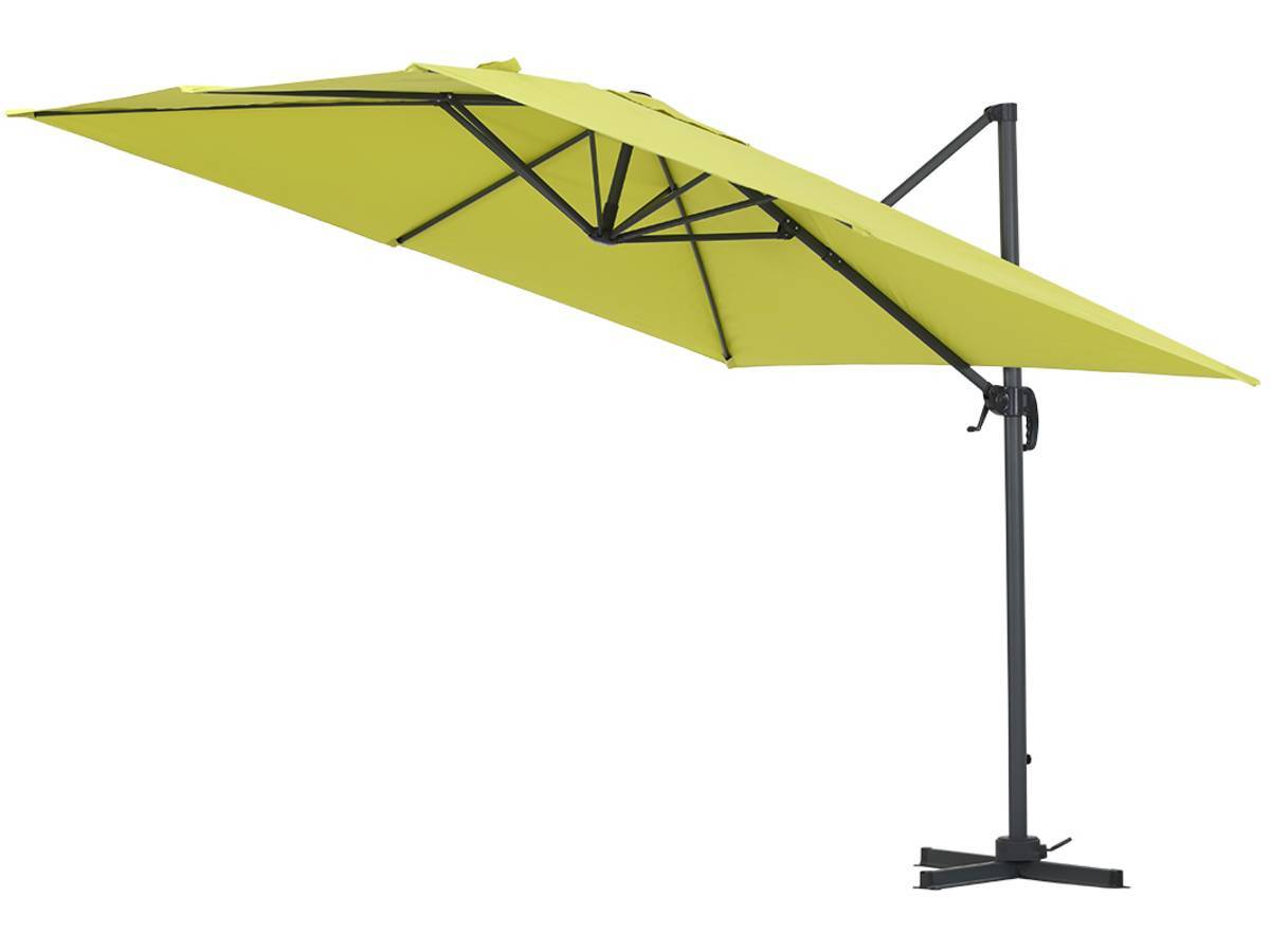 Habitat Et Jardin - Parasol Jardin Déporté Alu "sun 3" - Carré - 3 X 3 M - Vert + Housse De Protection -habitat Et Jardin - Imagen 2