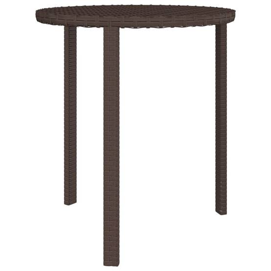 Tables d'appoint jardin résine tressée marron 50 x 50 x 46 cm - PANGIVO - Image 5