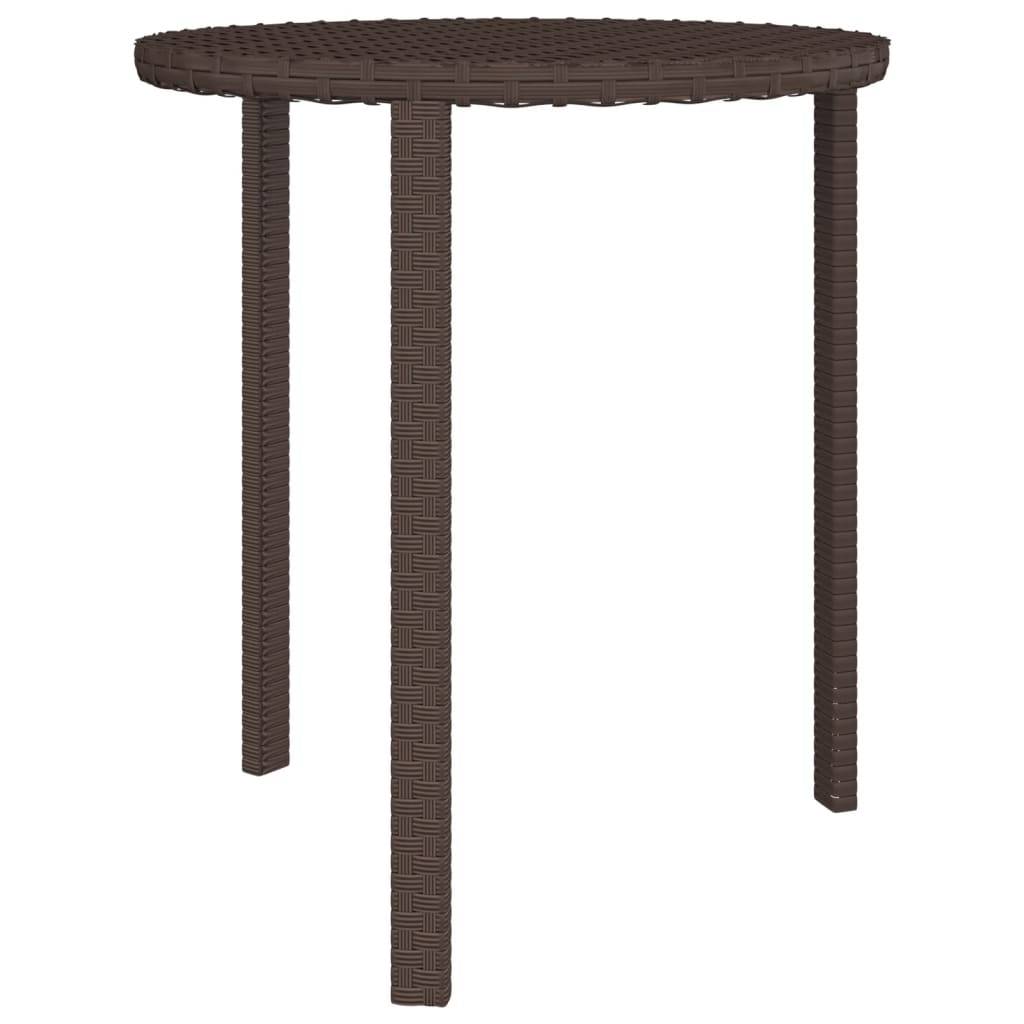 Tables d'appoint jardin résine tressée marron 50 x 50 x 46 cm - PANGIVO - Image 5