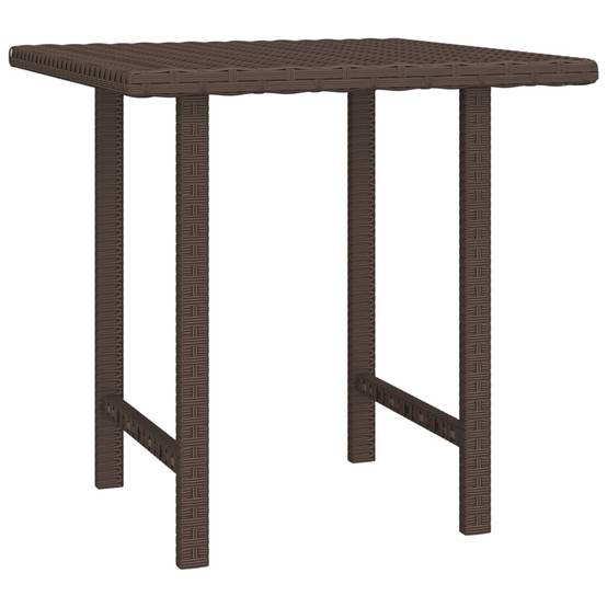 Tables d'appoint jardin résine tressée marron 50 x 50 x 46 cm - PANGIVO - Image 4