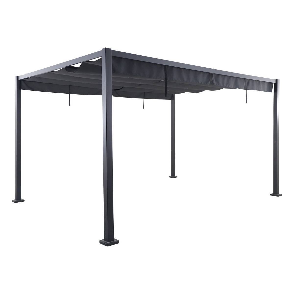 Hesperide - Tonnelle rectangulaire "Zalya" graphite & ardoise 4x3m - Hespéride - Imagen 2