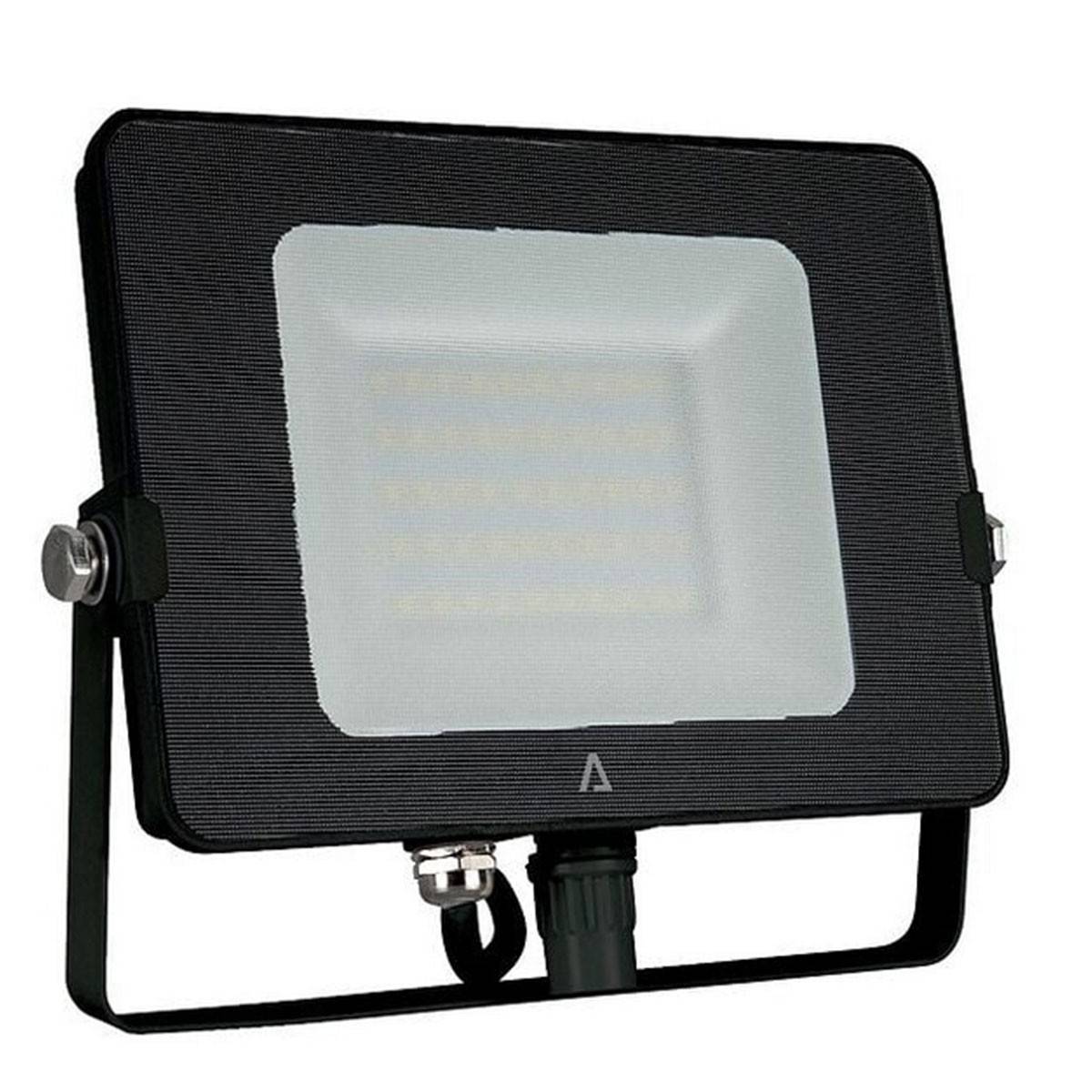 Projecteur LED NOIR 20W SMD 1600Lm Blanc chaud 3000K 230V Extérieur/Intérieur IP65 ASLO - Imagen 1