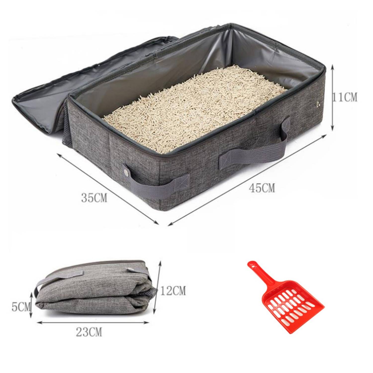 DtopbuyAge - Litière Portable Chat - Pliable & Étanche DtopbuyAge - Image 3