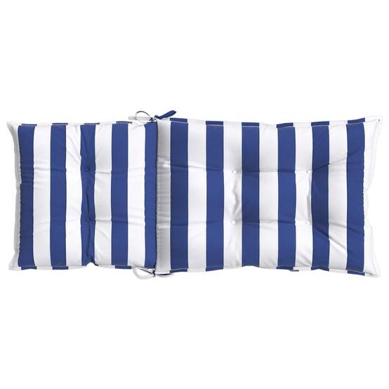 Coussins d'extérieur tissu bleu et blanc 120 x 50 x 7 cm, poids:3.6kg - PANGIVO - Image 7