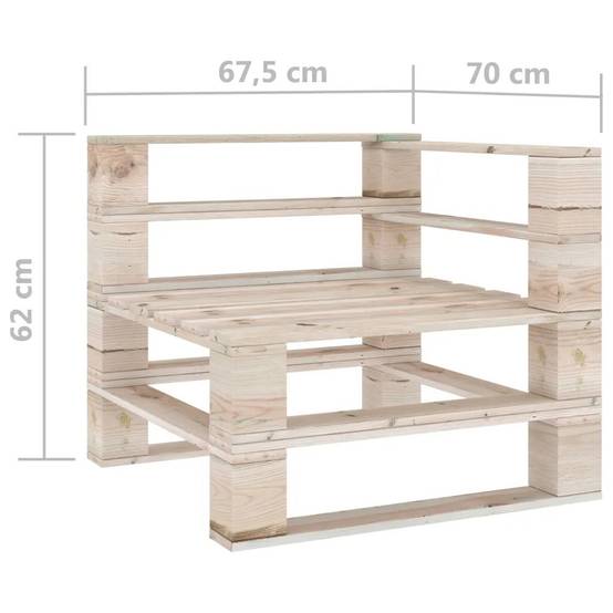 Vidaxl - Salon de jardin en palette avec coussins - vidaXL - Imagen 3