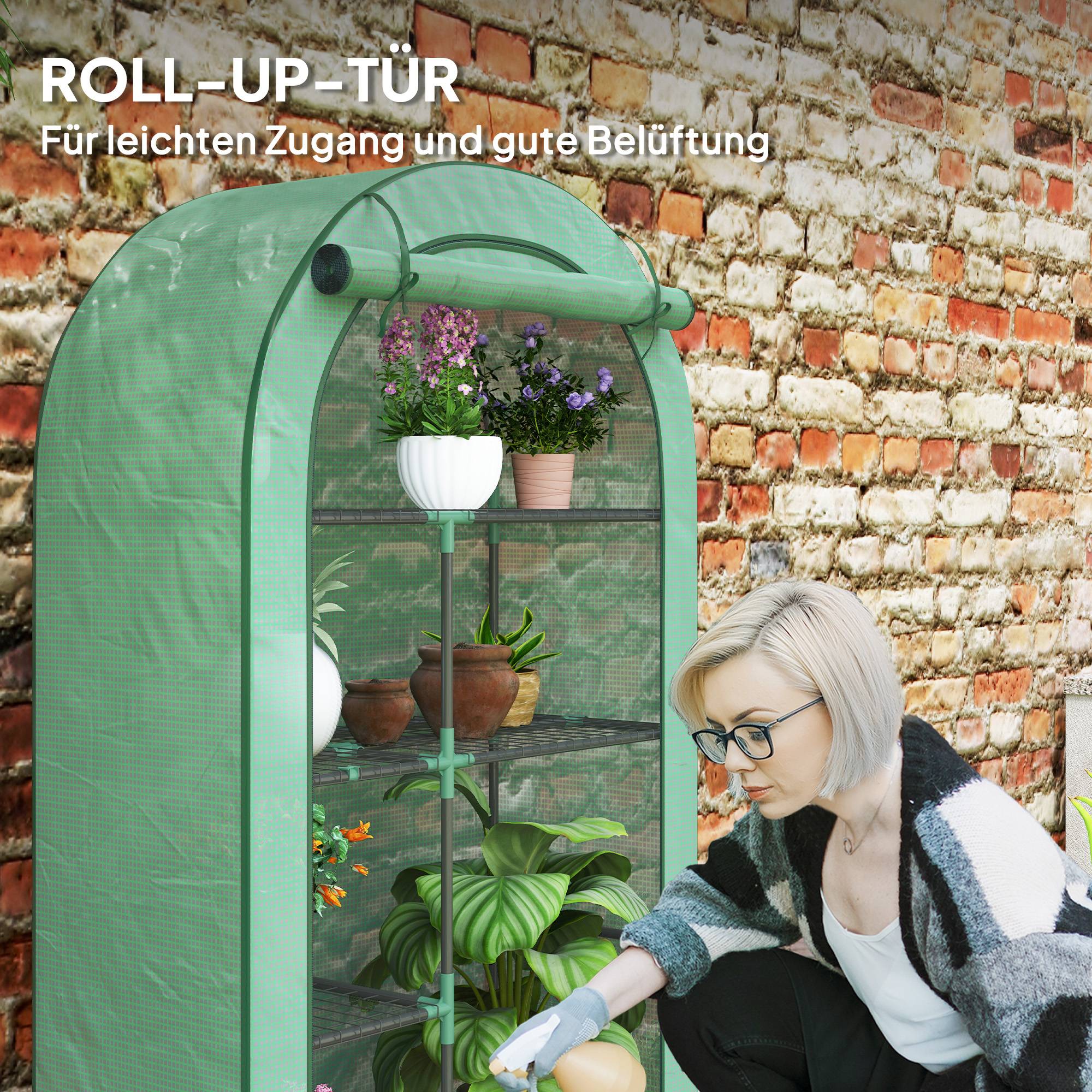 Serre Balcon Acier 4 Niveaux Housse Renforcée Tomates 100x45x160cm - ComfortXL Outdoor Living - Image 6