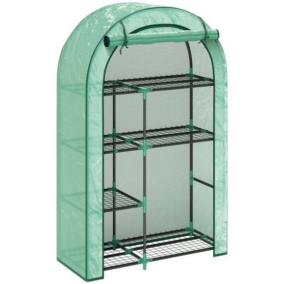 Serre Balcon Acier 4 Niveaux Housse Renforcée Tomates 100x45x160cm - ComfortXL Outdoor Living - Image 2