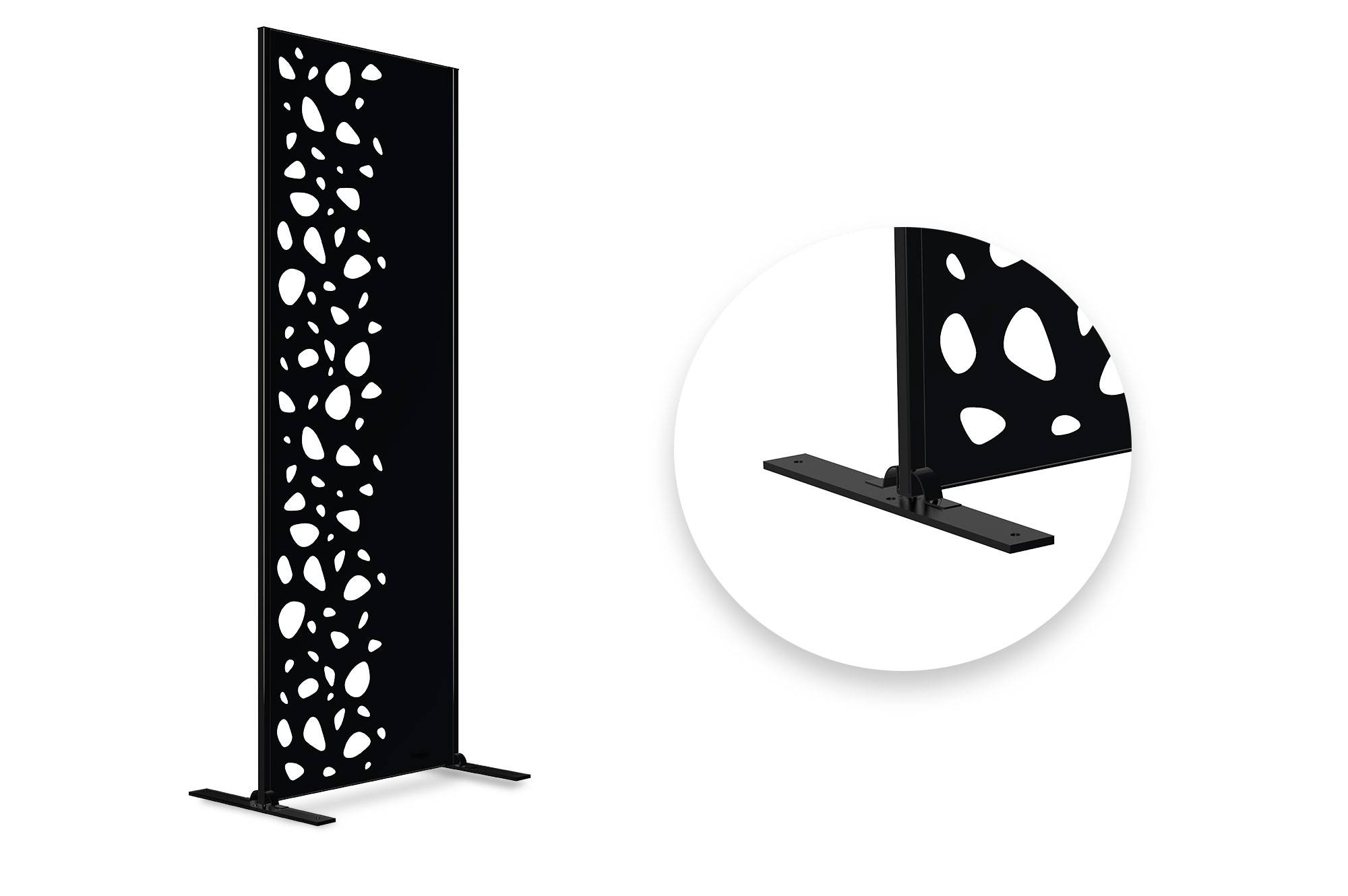 Casanoov Lot de 3 panneaux décoratifs SUNNY Noir H.160  cm motifs côté gauche - Image 3