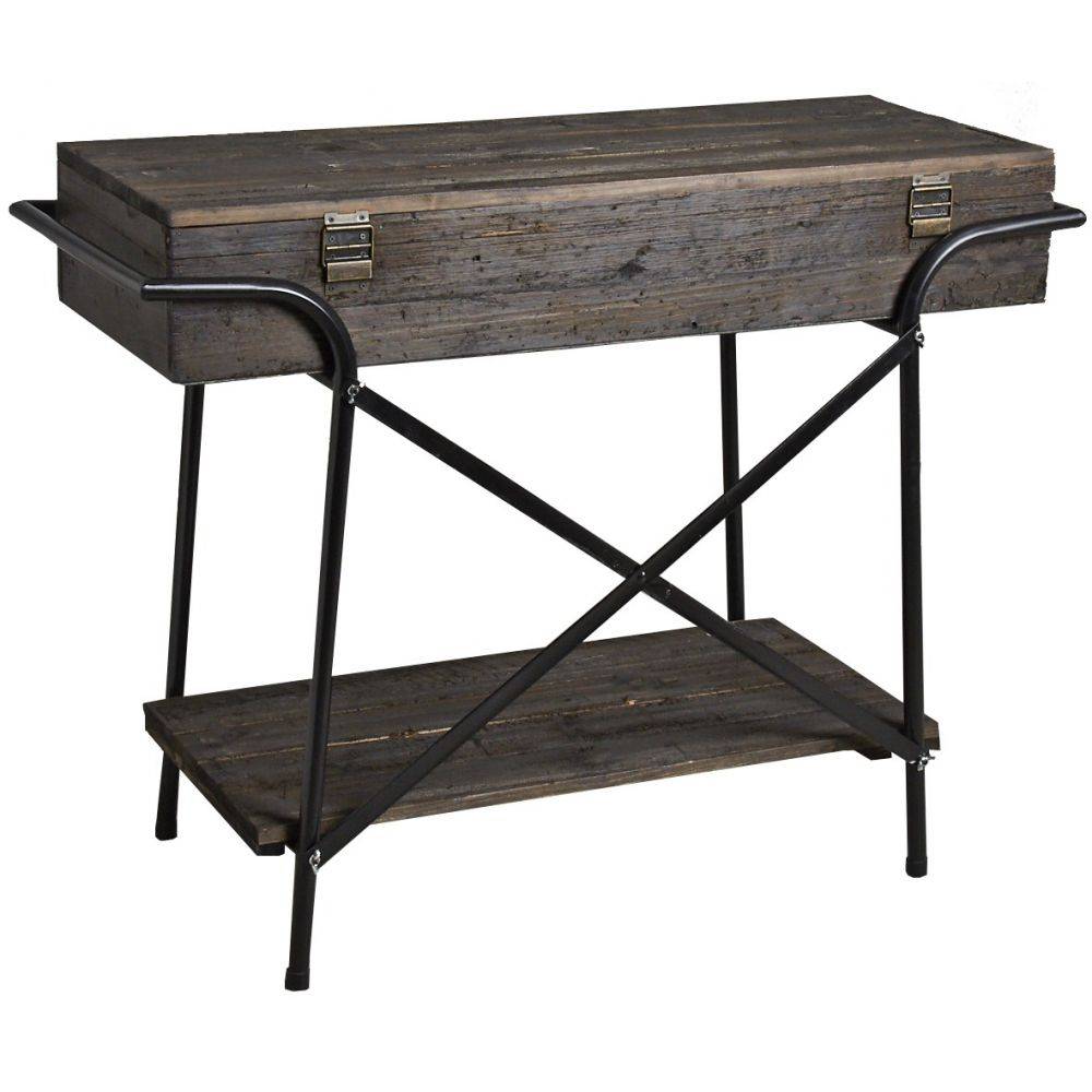 Aubry Gaspard - Console valise en bois Voyage - Imagen 4