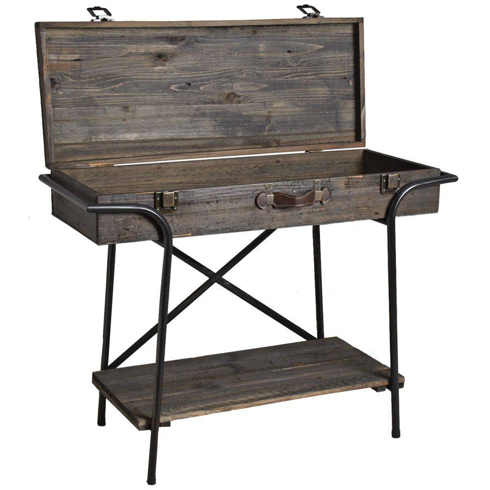 Aubry Gaspard - Console valise en bois Voyage - Imagen 3