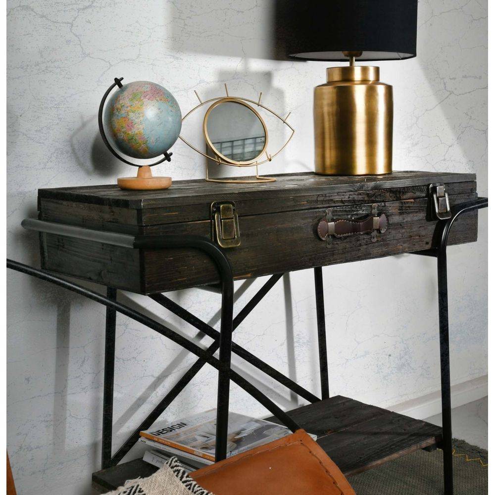 Aubry Gaspard - Console valise en bois Voyage - Imagen 2