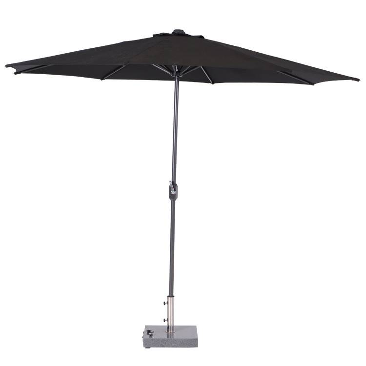 Garden Impressions - Parasol Lotus - Ø300 cm - noir carbone - noir - Imagen 1