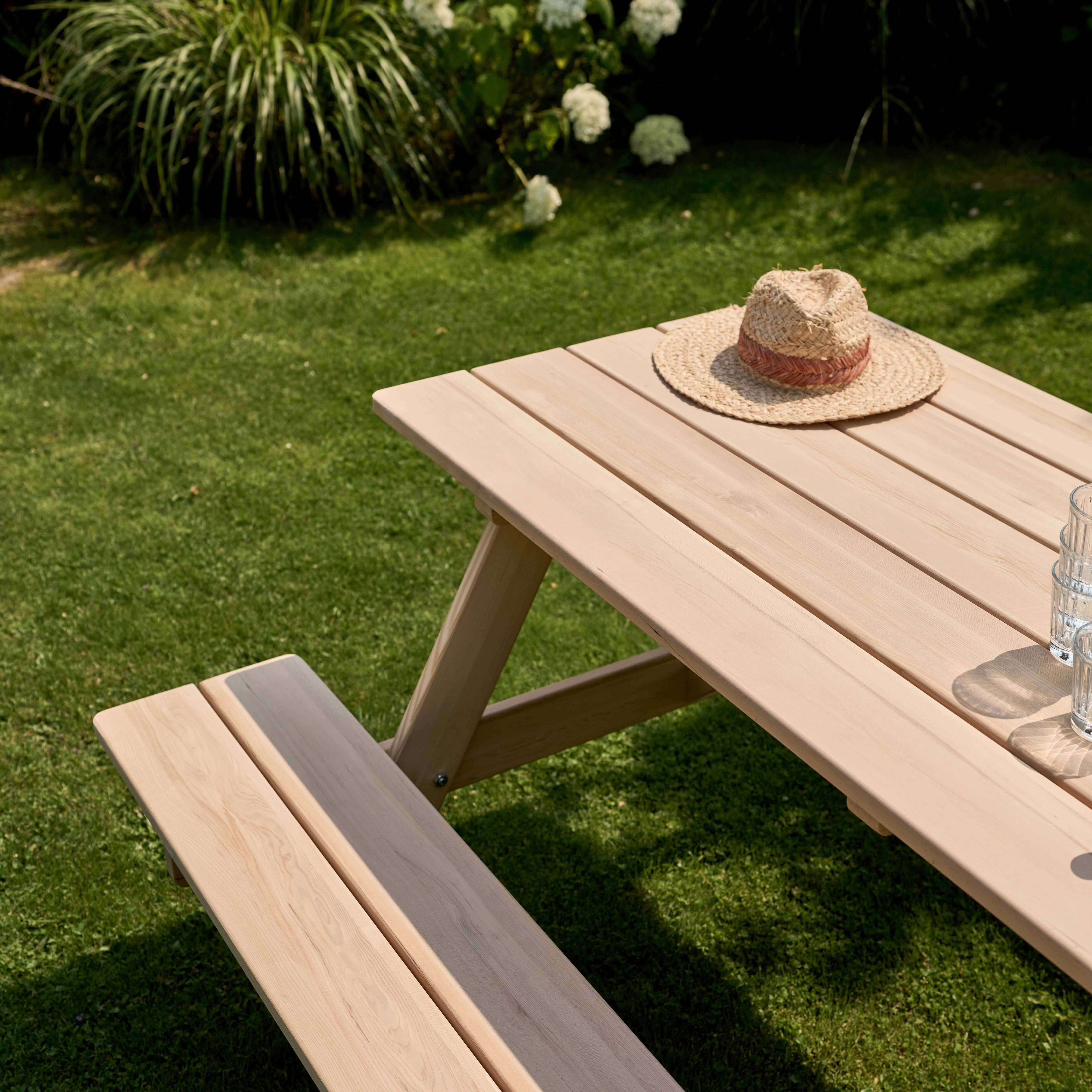 Oviala - Table de pique nique en bois FSC 6 places Norman - Oviala - Imagen 6