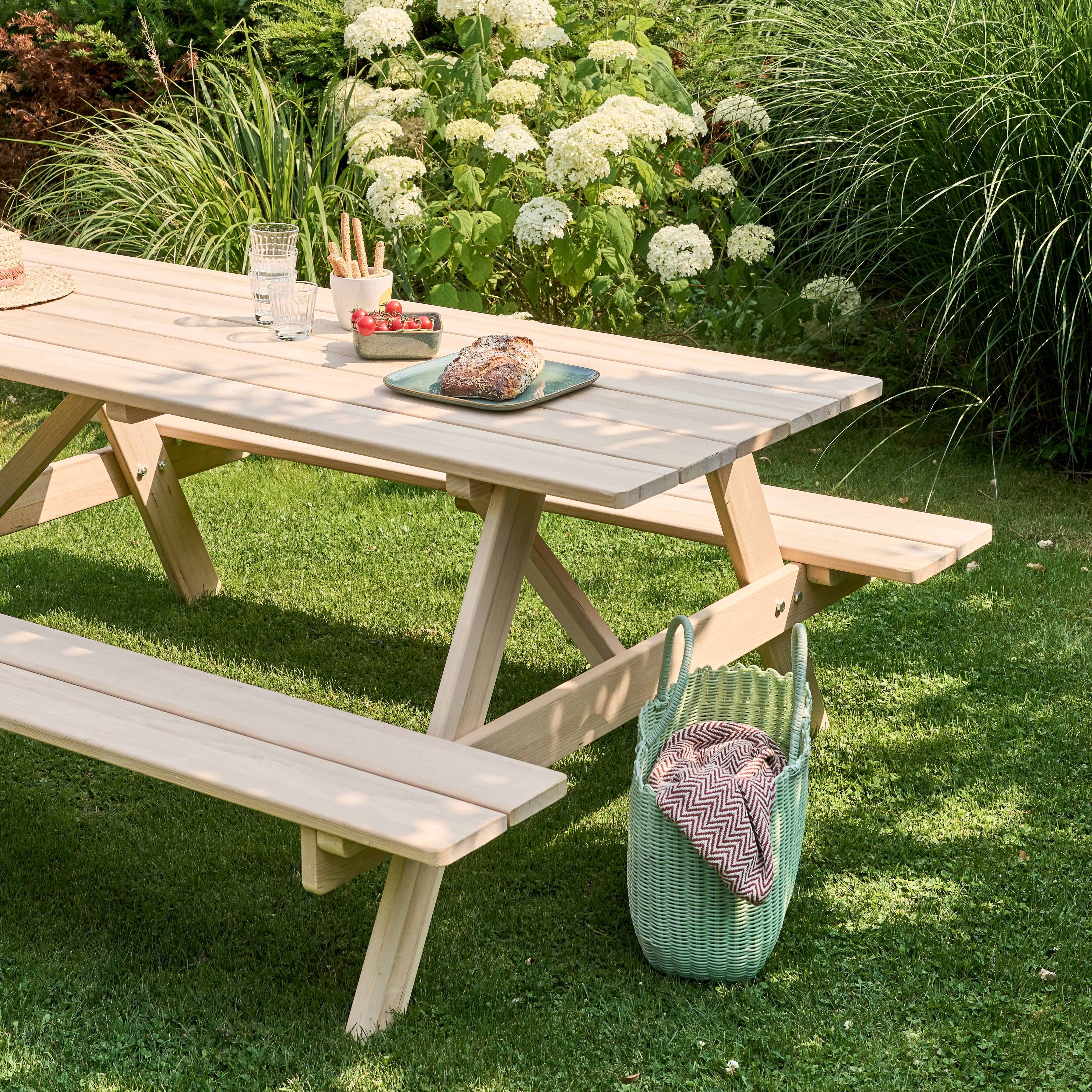 Oviala - Table de pique nique en bois FSC 6 places Norman - Oviala - Imagen 5