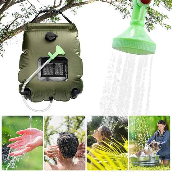 Douche dexterieur-Douche solaire portable 20L avec thermomètre intégré - Living123 - Image 2