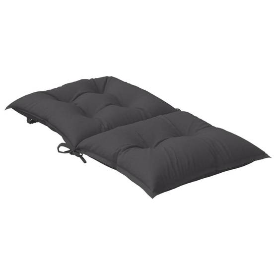 Coussins de chaise à dossier bas polyester anthracite mélangé 100 x 50 x 7 cm - PANGIVO - Image 6