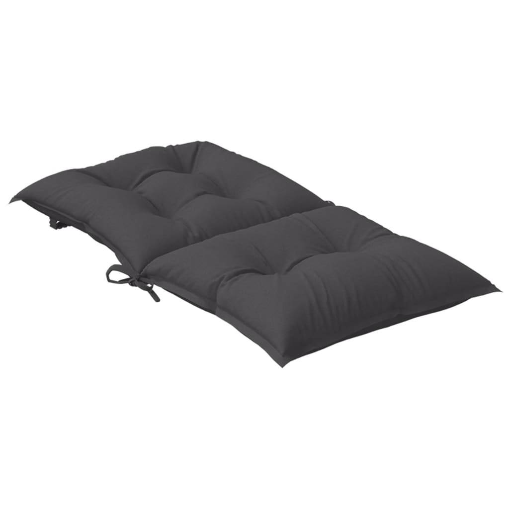 Coussins de chaise à dossier bas polyester anthracite mélangé 100 x 50 x 7 cm - PANGIVO - Image 6