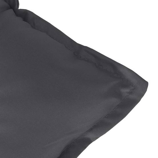 Coussins de chaise à dossier bas polyester anthracite mélangé 100 x 50 x 7 cm - PANGIVO - Image 9