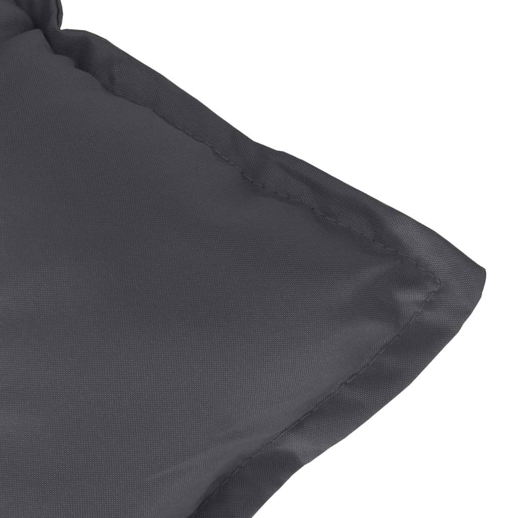 Coussins de chaise à dossier bas polyester anthracite mélangé 100 x 50 x 7 cm - PANGIVO - Image 9