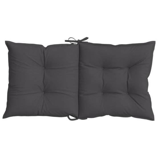 Coussins de chaise à dossier bas polyester anthracite mélangé 100 x 50 x 7 cm - PANGIVO - Image 7