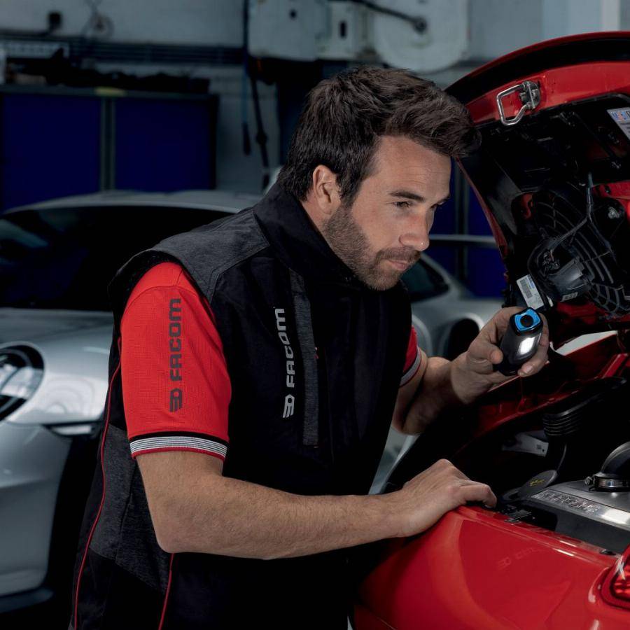 Facom - Gilet de travail bodywarmer matelassé FACOM Track Noir/Rouge Taille XXL - FXWW5000E-XXL - Imagen 3