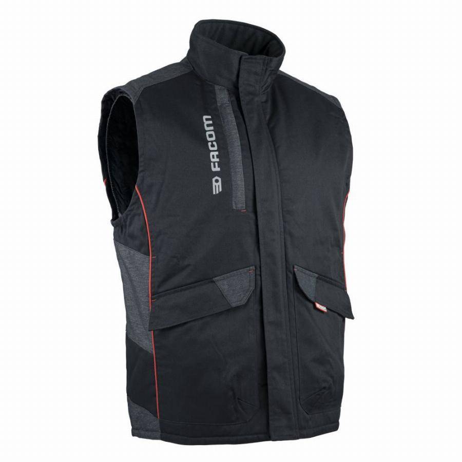 Facom - Gilet de travail bodywarmer matelassé FACOM Track Noir/Rouge Taille XXL - FXWW5000E-XXL - Imagen 1