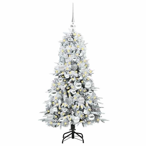 Sapin de Noël | Arbre de Noël Artificiel à Branches Articulées Blanc 120 cm Maison Chic - Image 3