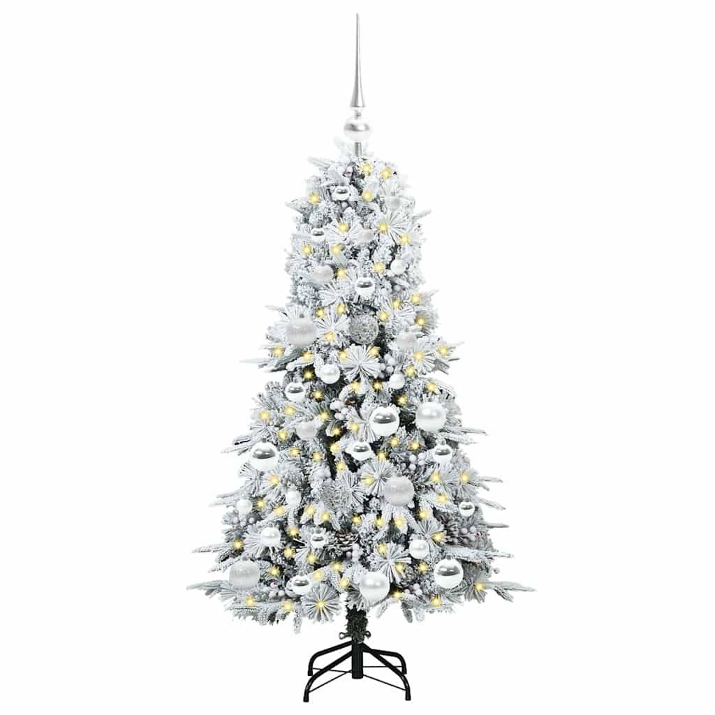 Sapin de Noël | Arbre de Noël Artificiel à Branches Articulées Blanc 120 cm Maison Chic - Image 3