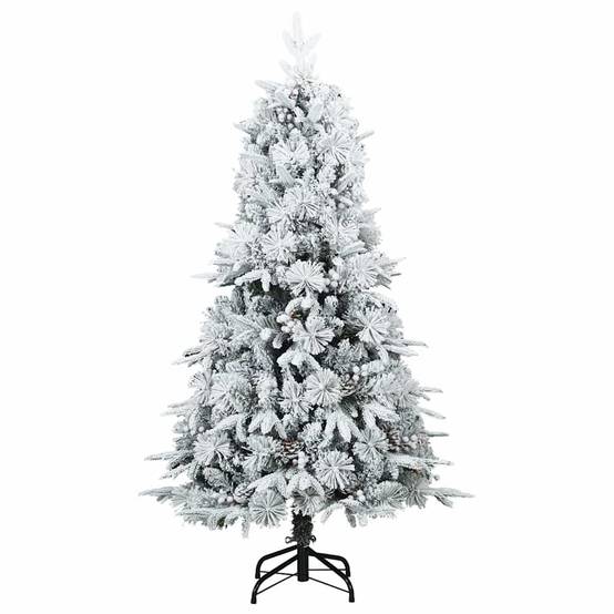Sapin de Noël | Arbre de Noël Artificiel à Branches Articulées Blanc 120 cm Maison Chic - Image 5